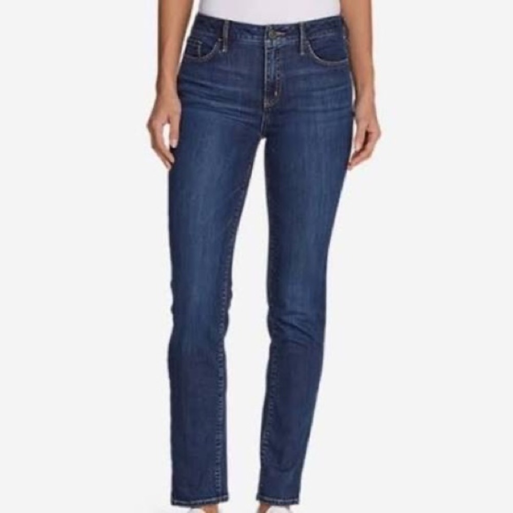Eddie Bauer Curvyโ Slim Straight Denim Jeans